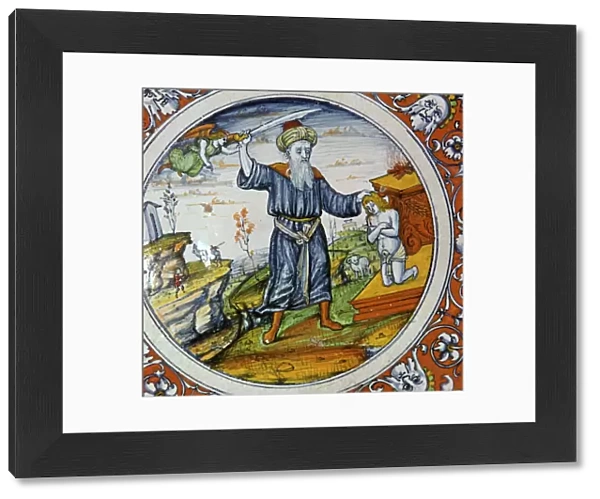 Dish showing the Sacrifice of Isaac, 16th century. Artist: Nessus Painter
