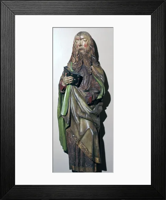 Framed Print : Limewood statuette of St Paul, 16th century Framed Print : Limewood statuette of St Paul, 16th century