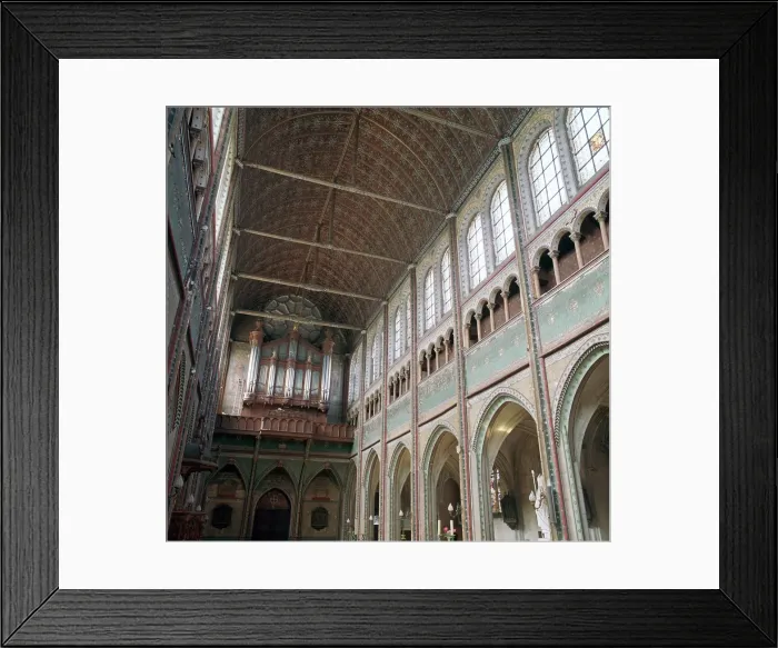 Framed Print : Interior of the Church of St Aighan, 16th century