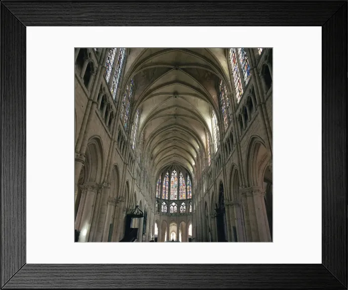 Framed Print : Interior of the Church of St Pierre, 12th century Framed Print : Interior of the Church of St Pierre, 12th century