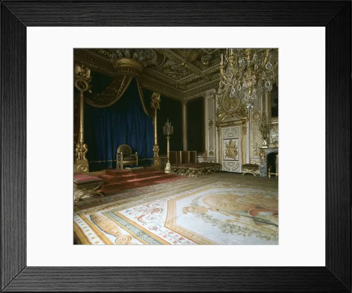 Framed Print : Napoleons Throne-Room, 19th century Framed Print : Napoleons Throne-Room, 19th century