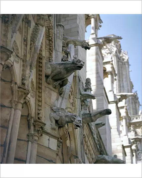 Detail of the north side of Notre Dame, 12th century