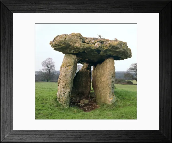 Framed Print : Neolithic burial chamber at St Lythans, 5th millennium BC Framed Print : Neolithic burial chamber at St Lythans, 5th millennium BC