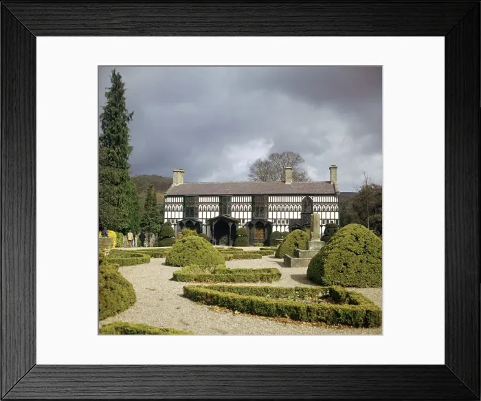 Framed Print : Timber-framed black and white house, 18th century Framed Print : Timber-framed black and white house, 18th century