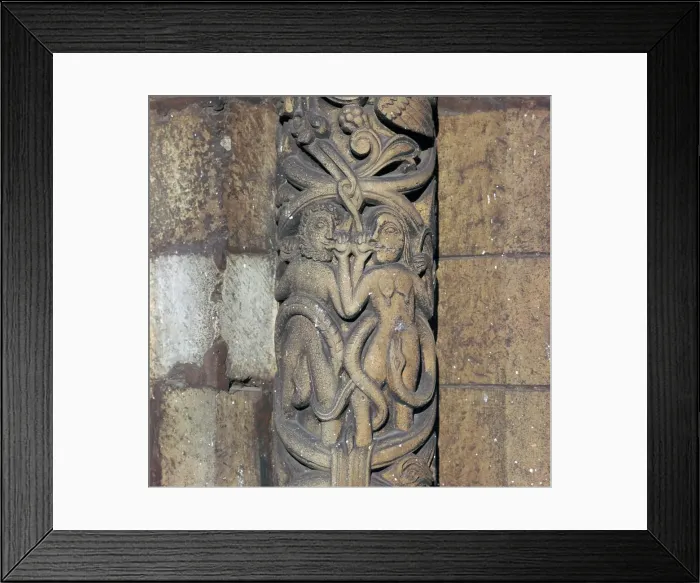 Framed Print : Detail from Lincoln Cathedral, 12th century Framed Print : Detail from Lincoln Cathedral, 12th century