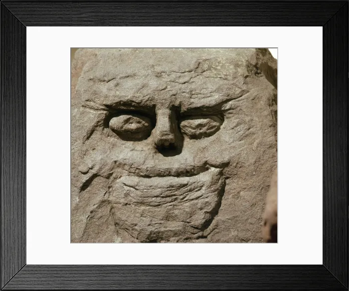 Framed Print : Pagan stone head Framed Print : Pagan stone head