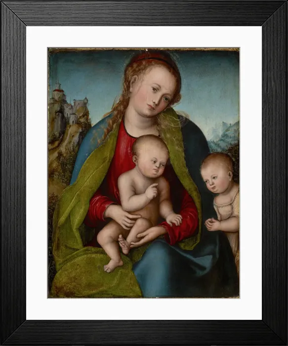 Framed Print : Virgin and child with John the Baptist as a Boy Framed Print : Virgin and child with John the Baptist as a Boy