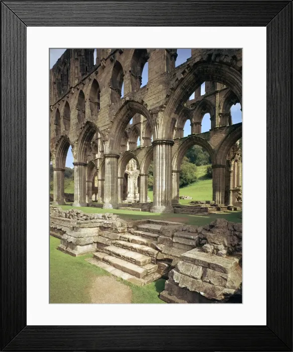 Framed Print : Rievaulx Abbey, 12th century Framed Print : Rievaulx Abbey, 12th century