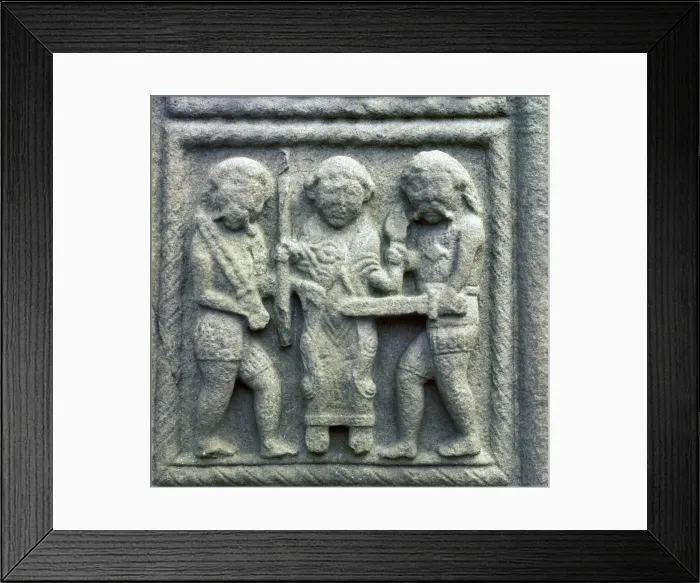 Framed Print : Image from the Cross of Muiredach, 10th century Framed Print : Image from the Cross of Muiredach, 10th century
