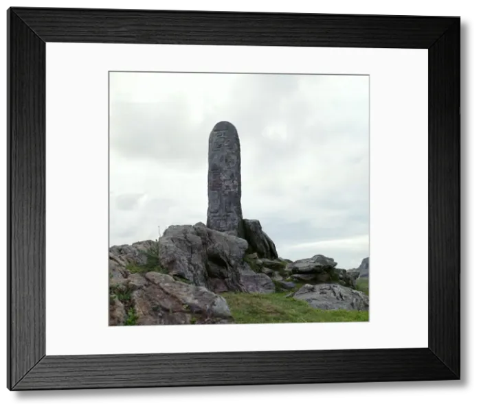 Framed Print : Celtic cross slab Framed Print : Celtic cross slab