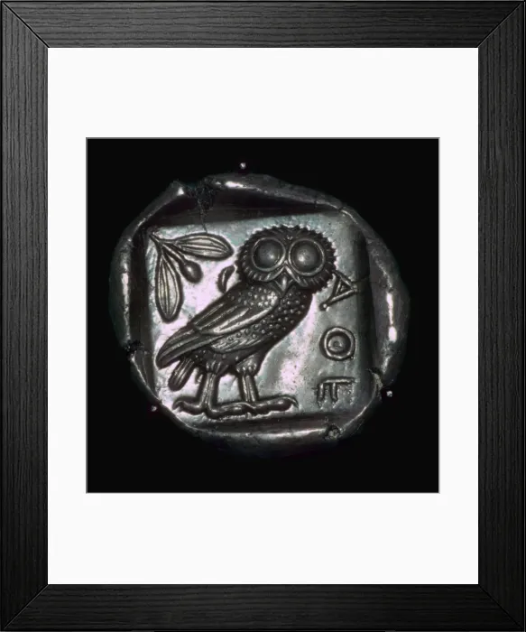 Framed Print : Athenian Tetradrachm, 6th century BC Framed Print : Athenian Tetradrachm, 6th century BC