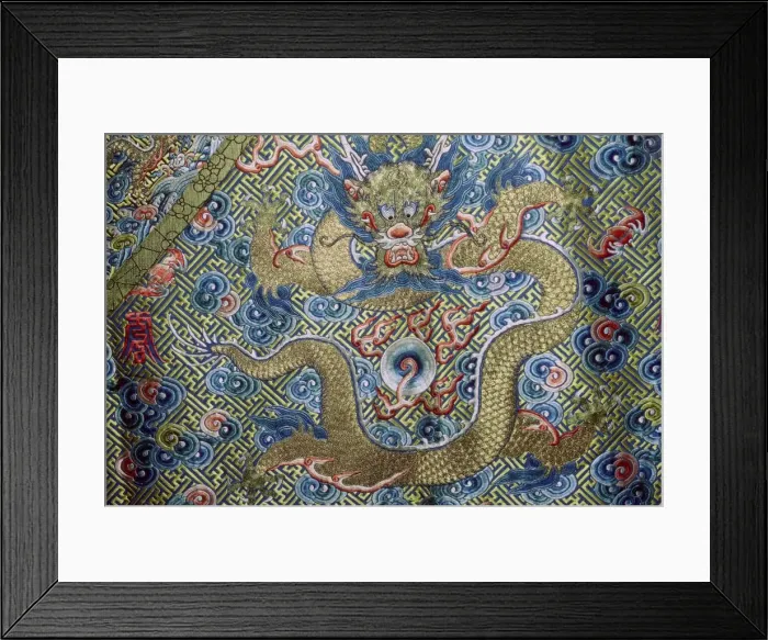 Framed Print : Dragon on a nineteenth century Court Robe, 19th century Framed Print : Dragon on a nineteenth century Court Robe, 19th century