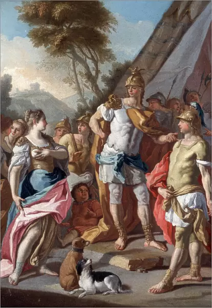 Sisygambis... Mistakes Hephistion (Hephaestion) for Alexander the Great, 18th century. Artist: Mura, Francesco de