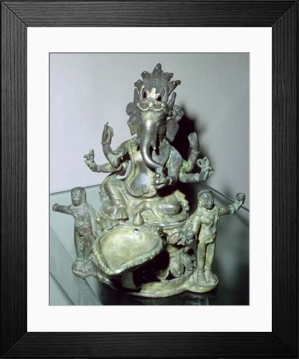 Framed Print : Bronze figure of the Hindu god Ganesh Framed Print : Bronze figure of the Hindu god Ganesh