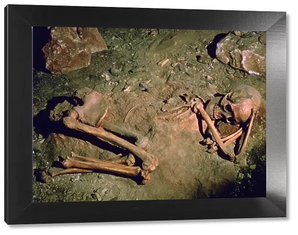 Paleolithic ritual burial of a woman