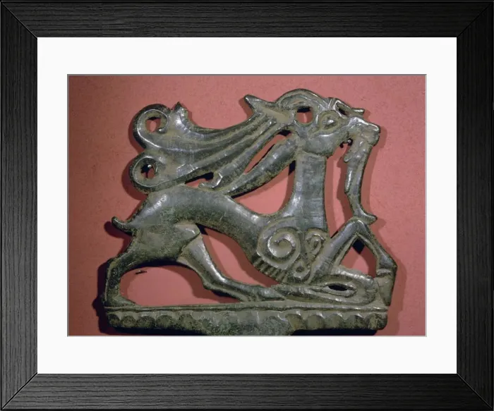 Framed Print : Bronze plaque with an elaborate animal, 4th century BC Framed Print : Bronze plaque with an elaborate animal, 4th century BC