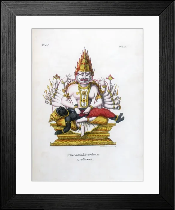 Framed Print : Vishnu, one of the gods of the Hindu trinity (trimurti), c19th century. Artist: A Geringer Framed Print : Vishnu, one of the gods of the Hindu trinity (trimurti), c19th century. Artist: A Geringer
