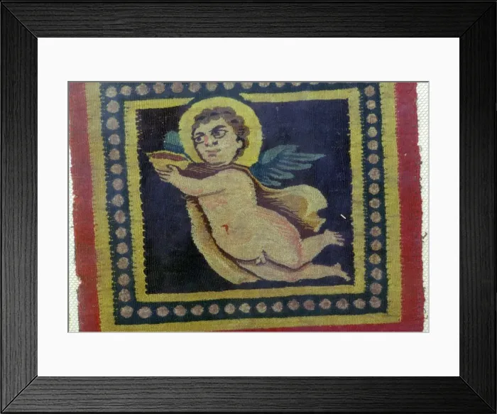 Framed Print : Coptic Textile from Egypt, 4th century Framed Print : Coptic Textile from Egypt, 4th century