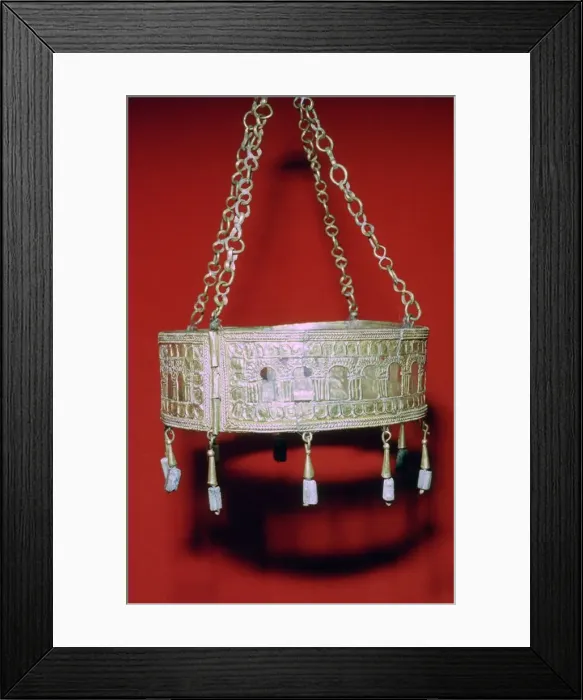 Framed Print : Visigothic Gold Crown, 7th century Framed Print : Visigothic Gold Crown, 7th century