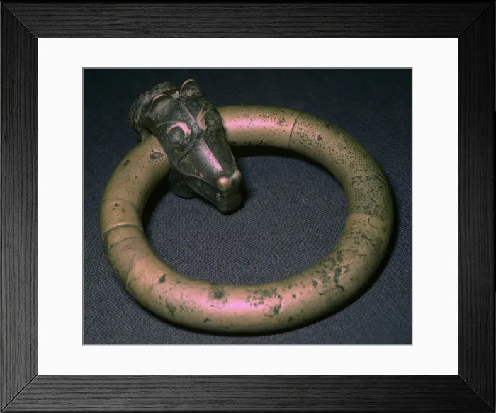 Framed Print : Door Ring found in a Viking grave, 9th century Framed Print : Door Ring found in a Viking grave, 9th century