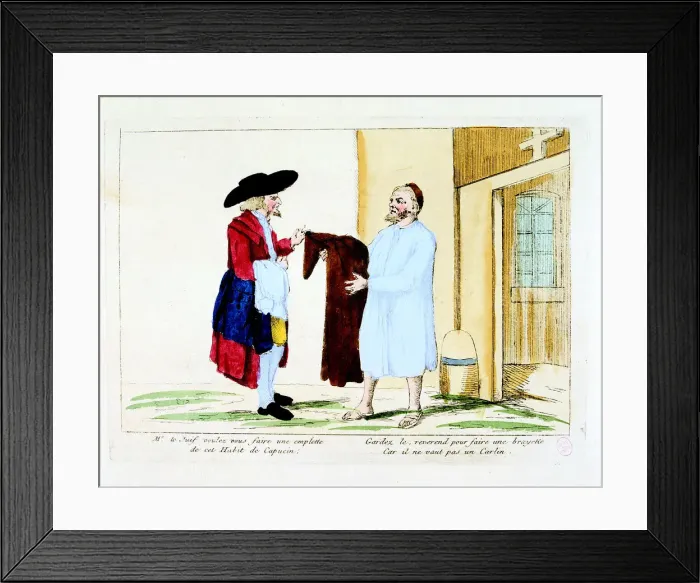 Framed Print : Suppression of religious orders during the French Revolution, late 18th century Framed Print : Suppression of religious orders during the French Revolution, late 18th century