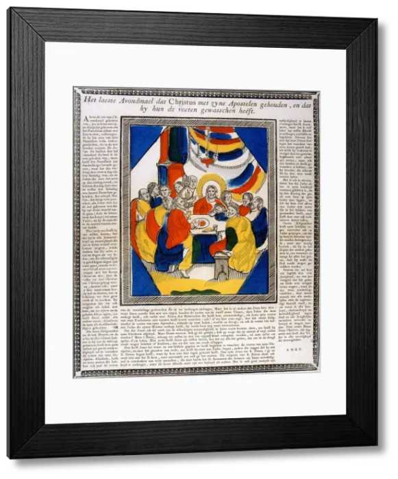 Framed Print : Jesus and his Disciples at the Last Supper, 19th century Framed Print : Jesus and his Disciples at the Last Supper, 19th century