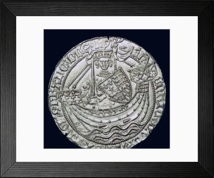 Framed Print : Gold Noble of Henry VI, 15th century Framed Print : Gold Noble of Henry VI, 15th century