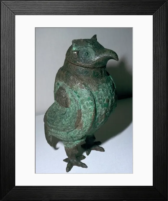 Framed Print : Chinese Bronze Ritual Vessel, 10th century BC Framed Print : Chinese Bronze Ritual Vessel, 10th century BC