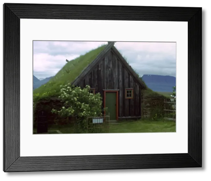 Framed Print : A turf church from the 1850s Framed Print : A turf church from the 1850s