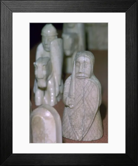 Framed Print : The Lewis Chessmen, (Norwegian?), c1150-c1200 Framed Print : The Lewis Chessmen, (Norwegian?), c1150-c1200
