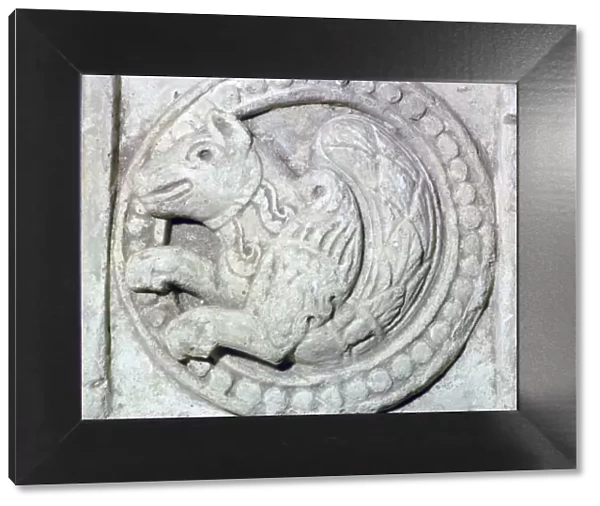 Sassanid plaque showing a monster