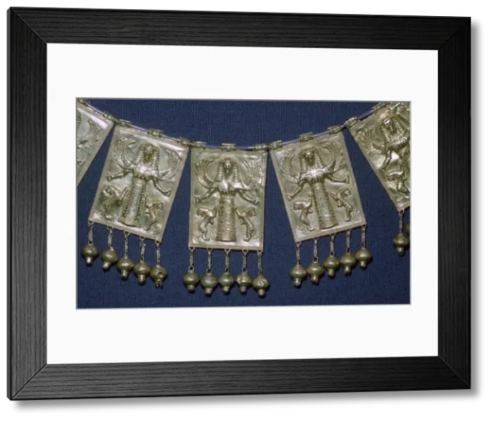 Framed Print : Greek gold pectoral plaques with Artemis, 7th century BC Framed Print : Greek gold pectoral plaques with Artemis, 7th century BC