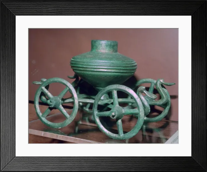 Framed Print : Cult-wagon from the Hart grave, 12th century Framed Print : Cult-wagon from the Hart grave, 12th century