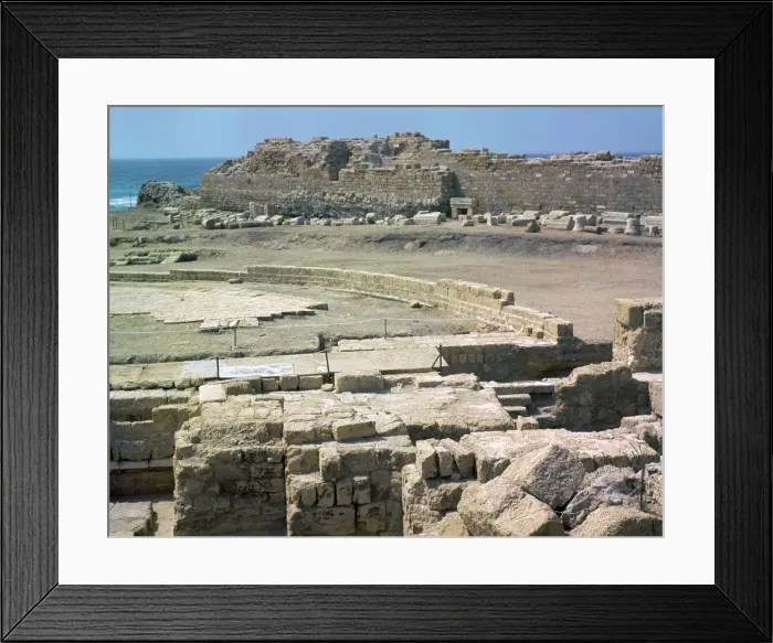 Framed Print : Remains of the Roman town of Caesarea, 1st century Framed Print : Remains of the Roman town of Caesarea, 1st century