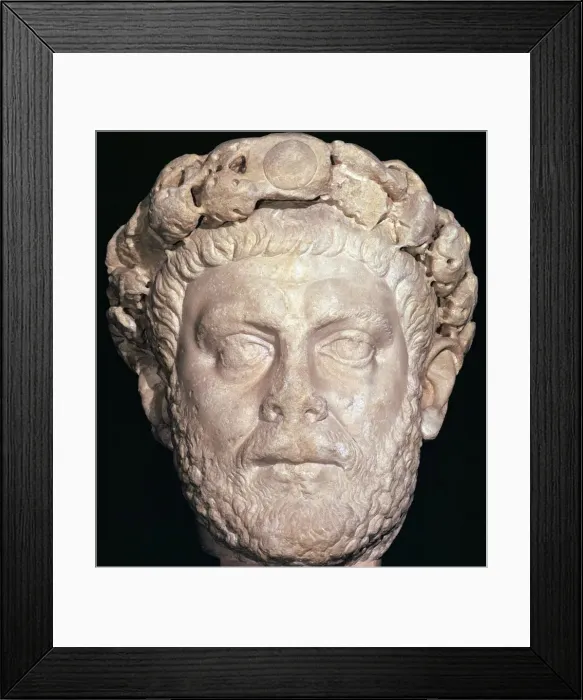 Framed Print : Marble head of Diocletian, 3rd century Framed Print : Marble head of Diocletian, 3rd century