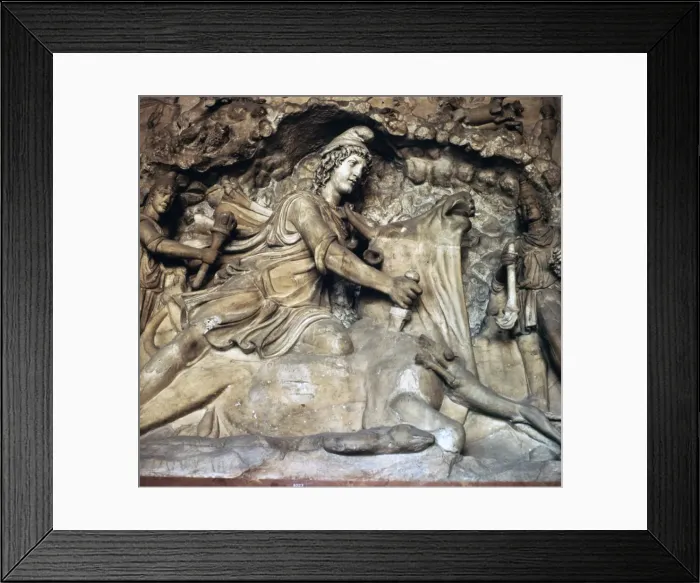 Framed Print : Roman stone relief, 2nd century Framed Print : Roman stone relief, 2nd century