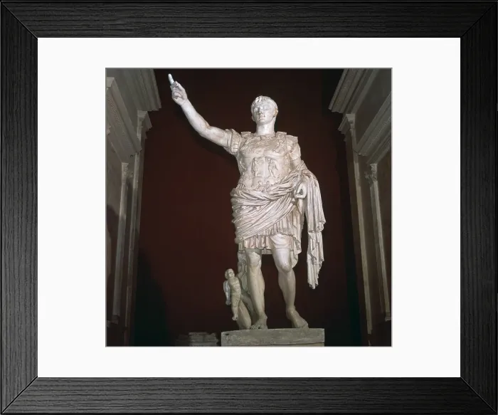 Framed Print : Statue of the Roman Emperor Augustus, 1st century BC Framed Print : Statue of the Roman Emperor Augustus, 1st century BC