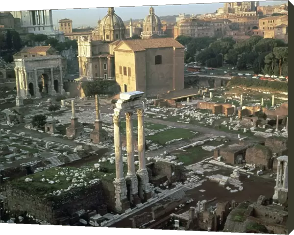 Roman forum seen from the Palatine hill, 5th century BC