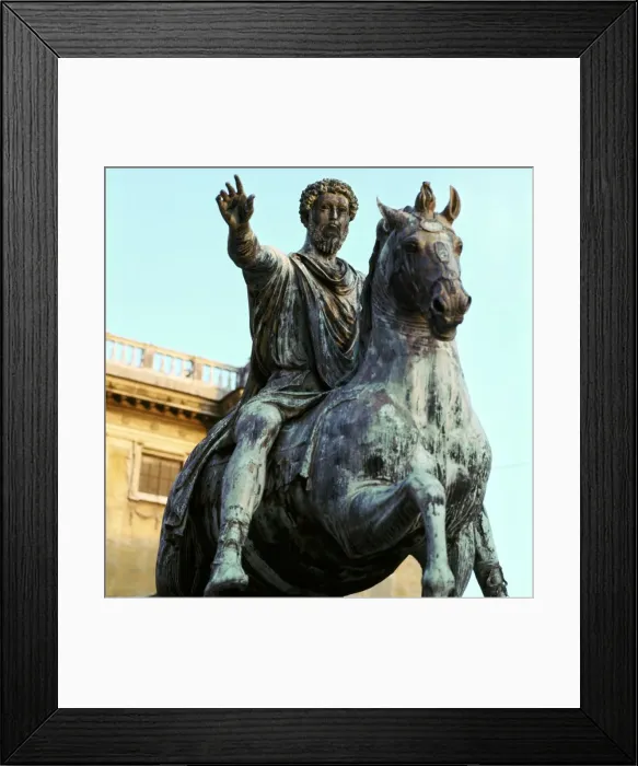 Framed Print : Roman bronze equestrian statue of Marcus Aurelius, 2nd century Framed Print : Roman bronze equestrian statue of Marcus Aurelius, 2nd century