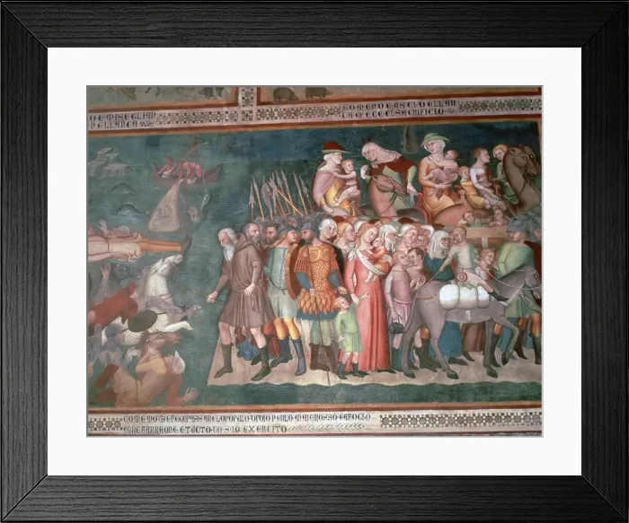 Framed Print : Fresco of the Israelites crossing the Red Sea, 14th century. Artist: Bartolo di Fredi Framed Print : Fresco of the Israelites crossing the Red Sea, 14th century. Artist: Bartolo di Fredi