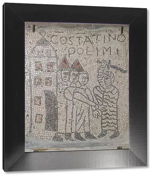 Medieval mosaic of the sack of Constantinople, 5th century