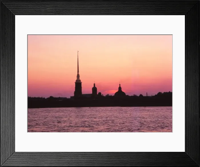 Framed Print : Leningrad USSR - Peter + Paul Forteess and River Neva at Sunset. Artist: CM Dixon Framed Print : Leningrad USSR - Peter + Paul Forteess and River Neva at Sunset. Artist: CM Dixon