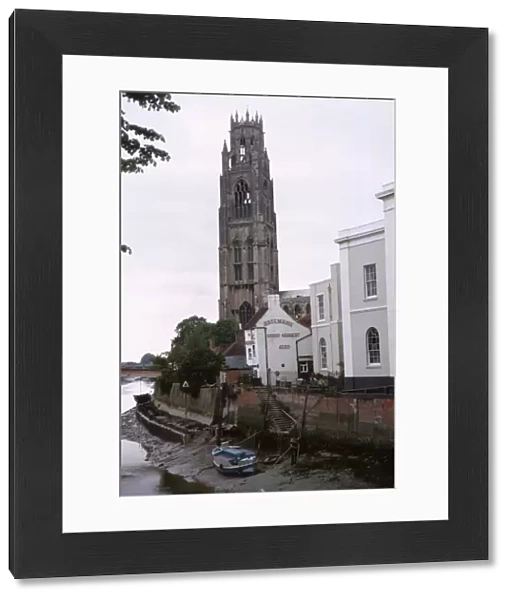 Tower of the Church of St. Bottolph and River Witham, Boston, Lincolnshire, 20th century. Artist: CM Dixon