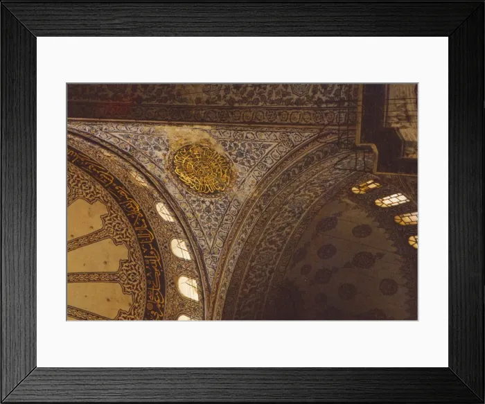 Framed Print : Blue Mosque (Sultan Ahmet Mosque), Interior showing decoration, Istanbul, 20th century. Artist: CM Dixon Framed Print : Blue Mosque (Sultan Ahmet Mosque), Interior showing decoration, Istanbul, 20th century. Artist: CM Dixon