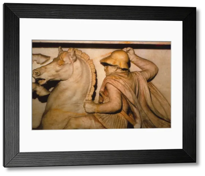 Framed Print : A Macedonian General fighting Persians, 4th century BC. (20th century) Framed Print : A Macedonian General fighting Persians, 4th century BC. (20th century)