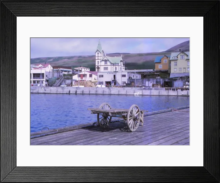 Framed Print : Husavik, a fishing town, Northern Iceland, 20th century. Artist: CM Dixon Framed Print : Husavik, a fishing town, Northern Iceland, 20th century. Artist: CM Dixon