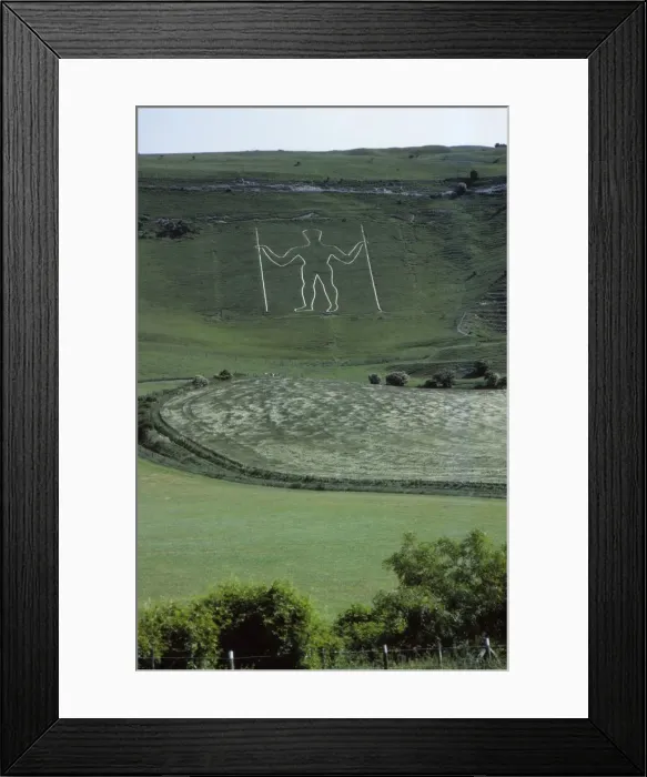 Framed Print : Long Man of Wilmington on South Downs, Sussex, 20th century. Artist: CM Dixon Framed Print : Long Man of Wilmington on South Downs, Sussex, 20th century. Artist: CM Dixon