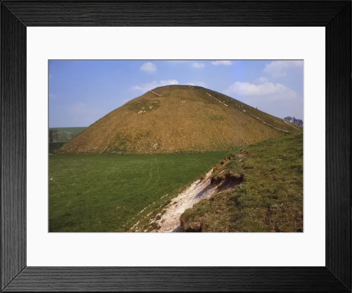 Framed Print : Silbury Hill, Wiltshire from the West, 20th century. Artist: CM Dixon Framed Print : Silbury Hill, Wiltshire from the West, 20th century. Artist: CM Dixon