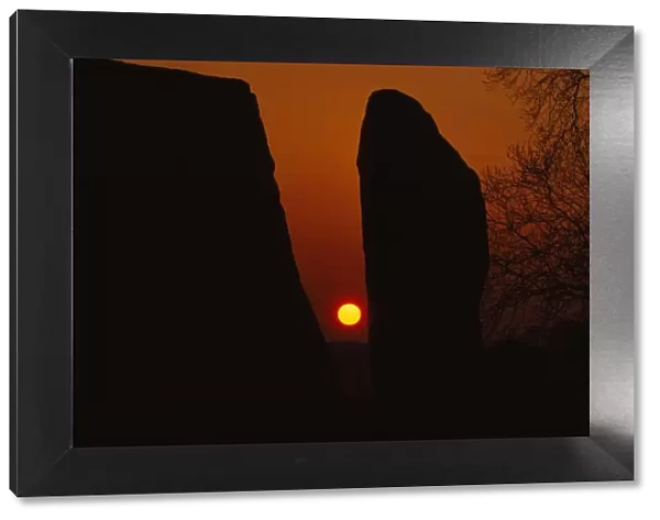Sunrise, Megalithic circle, Avebury, Wiltshire, 20th century. Artist: CM Dixon