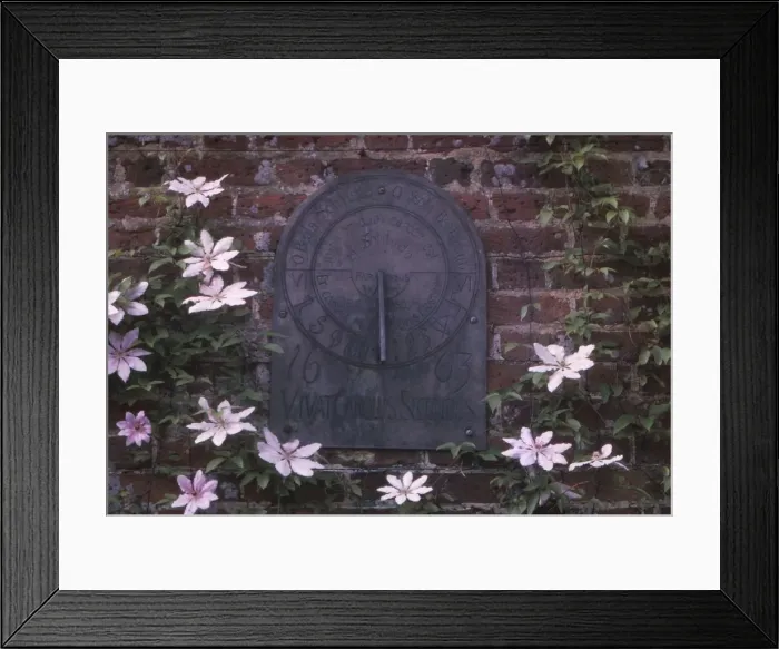 Framed Print : Sundial Dated 1663 in Grounds of Polesdon Lacey, Surrey, 20th century. Artist: CM Dixon Framed Print : Sundial Dated 1663 in Grounds of Polesdon Lacey, Surrey, 20th century. Artist: CM Dixon